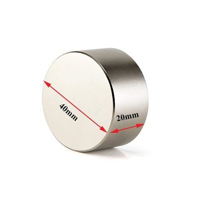 Magnético de motor de força super forte 40x20 mm Magnético de disco de neodímio com tolerância de ±1 mm