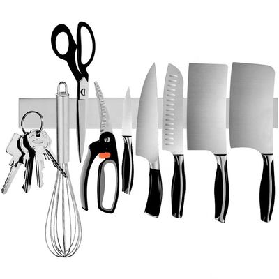 OEM ODM aceito ouro de aço inoxidável Magnetic Strip Rack Magnetic Knife Holder para parede