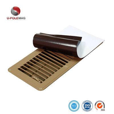 Cobertura de ventilação magnética espessa personalizada com superfície de PVC branco e ímã de borracha composta