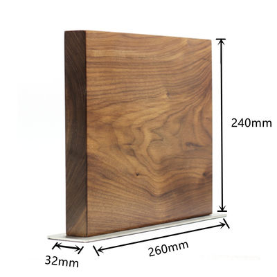 260x240x32 mm Porta de facas magnéticas de dois lados com bambu permanente Acacia Walnut
