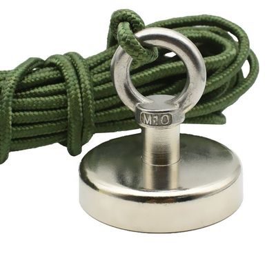 Magnético de neodímio de alta tolerância POTN08-75 550 lbs Forte com buraco de parafuso para pesca