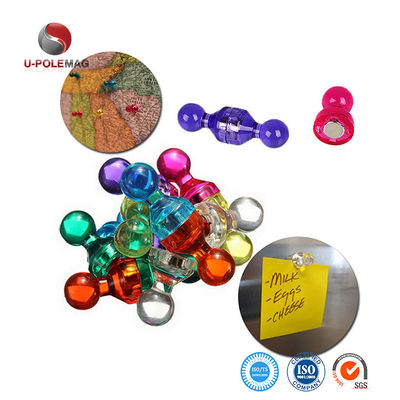 11mm Dia Pot Shape Magnetic Push Pins para mapas de escritório em design colorido