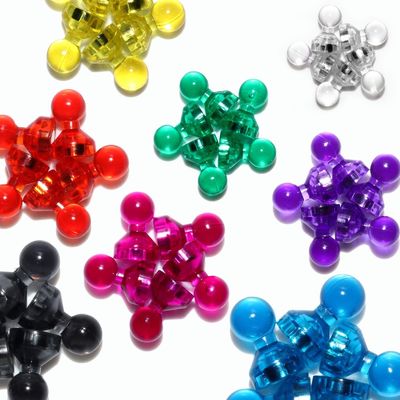 Pin de empuxo magnético de neodímio de plástico de cor personalizada para ímãs de escritório