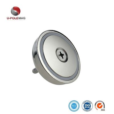 Grade NdFeb Dia 75mm 230KG Força de tração Super forte ímã de Neodímio de pesca com mancha ocular