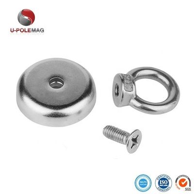 UPN04-75 Ímã de pesca de neodímio de 350 libras com fecho de olho e tipo de gancho de tolerância /-0,1 mm