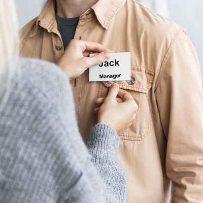Bloco Tolerância do distintivo de nome magnético ± 1% Etiqueta de nome de plástico com fixação magnética