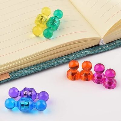 8 Cores Variadas Ímãs Permanentes Push Pin Ímãs de Frigorífico Forte para Escritório