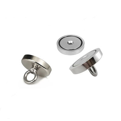 Magnético de pesca NdFeB de alta força magnética D80x19mm-M10 com campo magnético permanente