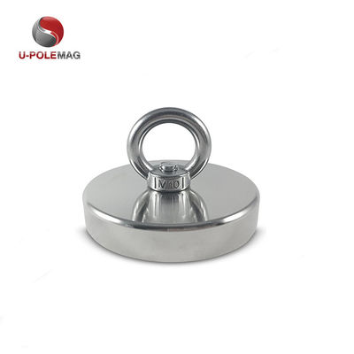 Magnético de pesca NdFeB de alta força magnética D80x19mm-M10 com campo magnético permanente