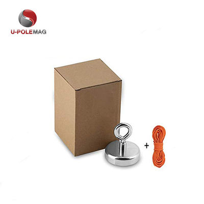 Magnético de pesca NdFeB de alta força magnética D80x19mm-M10 com campo magnético permanente