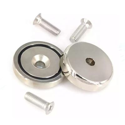 5.5mm magneto de parafuso tamanho industrial NeFeB personalizado ímã de pote com anel de buraco contra-abreviação