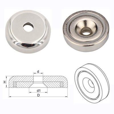 5.5mm magneto de parafuso tamanho industrial NeFeB personalizado ímã de pote com anel de buraco contra-abreviação