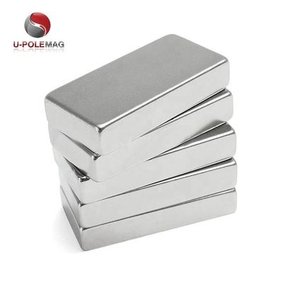 80C-220C resistente a temperaturas N52 40x20x10 ímã de neodímio com revestimento de níquel
