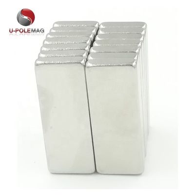 80C-220C resistente a temperaturas N52 40x20x10 ímã de neodímio com revestimento de níquel