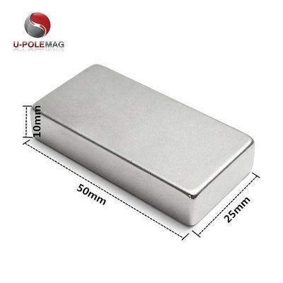 80C-220C resistente a temperaturas N52 40x20x10 ímã de neodímio com revestimento de níquel