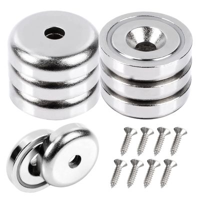 Super Power 25mm Cup Magnet com Countersunk Resistência ao buraco aprox. 19kg Buraco d1 5,5mm