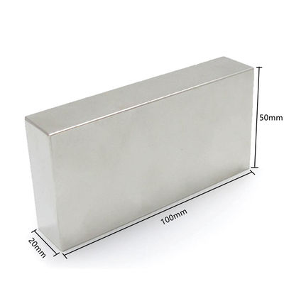 100x50x20 mm Ímã de terras raras com serviço de corte Ímã NdFeB retangular direto