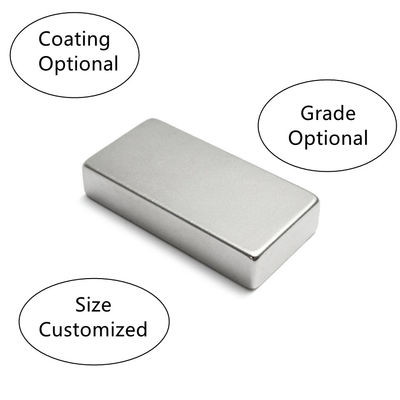 100x50x20 mm Ímã de terras raras com serviço de corte Ímã NdFeB retangular direto