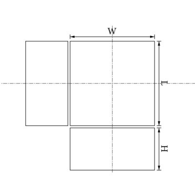 100x50x20 mm Ímã de terras raras com serviço de corte Ímã NdFeB retangular direto