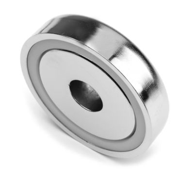 35 LB Magnetos de montagem de força de tração com orifício contra-perfurado e diâmetro de panela D 60 mm