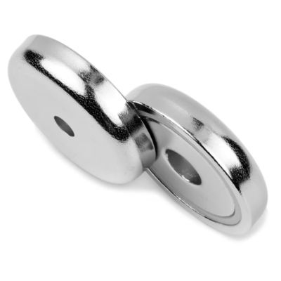 35 LB Magnetos de montagem de força de tração com orifício contra-perfurado e diâmetro de panela D 60 mm