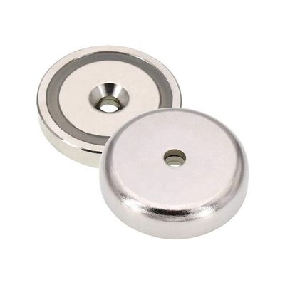 75kg Força Neodímio NdFeB Ímã de Pot Pessoal com Furo de Montagem Contra-Sunk D48x10.8mm