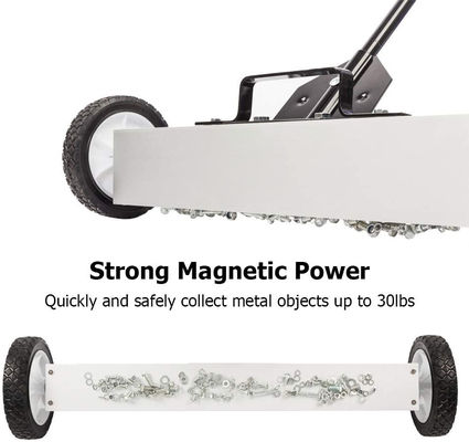 Práctico tipo de puxar magnética pick up varredor com 30-50 Lbs força de tração e rodas
