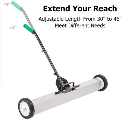 Práctico tipo de puxar magnética pick up varredor com 30-50 Lbs força de tração e rodas