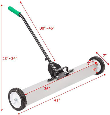 Práctico tipo de puxar magnética pick up varredor com 30-50 Lbs força de tração e rodas
