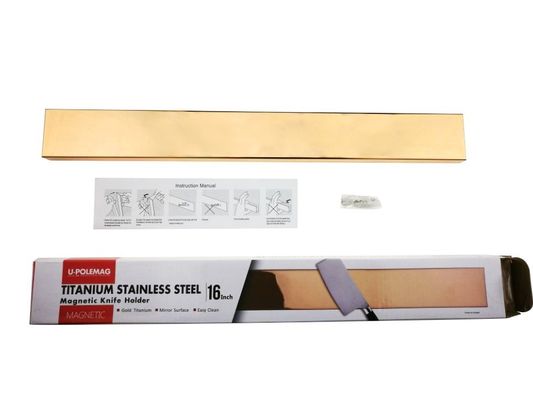 Espaço de quarto ao ar livre Lançamento de cor dourada Titânio Magnético Bar de faca 400x45x15mm Tamanho