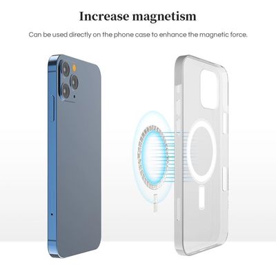 Composto de ímã de neodímio Carregamento sem fio Adaptador Snap de anel magnético para caixa MagSafe