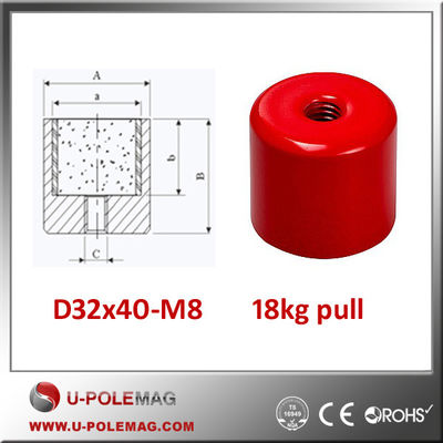 D25.4x21 Alnico Round Base Cup Pot Magnet com Magnet AlNiCo de Grau de Furo