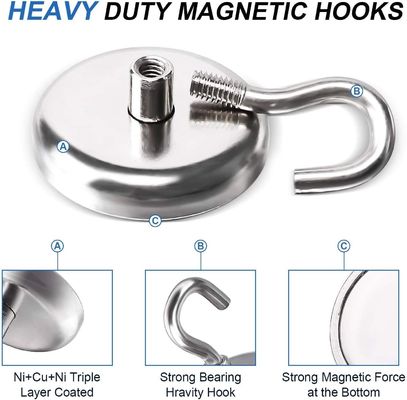 Finish Magnet Hook Personalizado Permanente e Poderoso para Necessidades de Suspensão