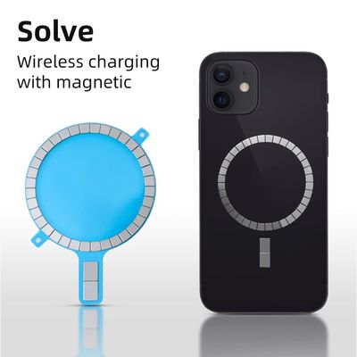 Grau N35-N52 Adaptador Snap de Anel Magnético para Caixa de Telefone Carregamento sem fio de ímã forte