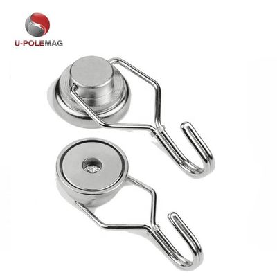NdFeB Grade NdFeb 25mm 50lbs 180 graus de rotação livre giratório gancho ímã para industrial