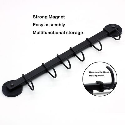 Grelha Frigorífico doméstico externo Magnético Grill Tool Rack com Neodímio Magnet 6 Ganchos e Material de aço
