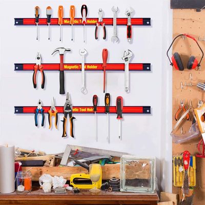 Magnético de neodímio de 18' de porta ferramentas de montagem magnética de parede organizador para garagem / oficinas