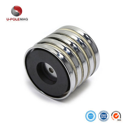 ISO/TS16949 2002 Certificado D80mm Ferrite Cup Magnet Holder com Countersunk Hole D6mm