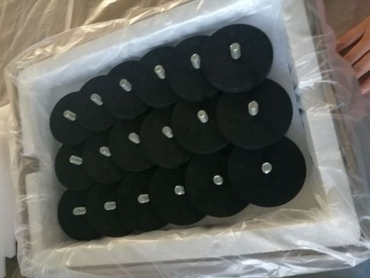 Fácil de instalar D43 D66 D88mm Borracha revestida POT ímã de montagem com fio interno