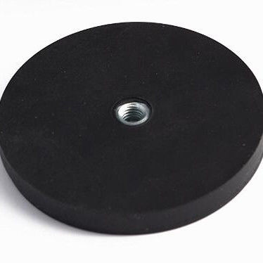 Magnético revestido de borracha de pot Neodímio Magnético de borracha D36 * 6mm-M6 Permanente Punching potente