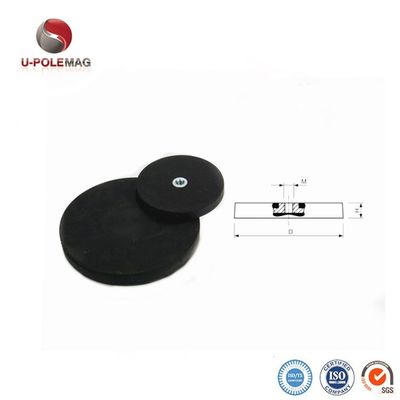 Magnético revestido de borracha de pot Neodímio Magnético de borracha D36 * 6mm-M6 Permanente Punching potente