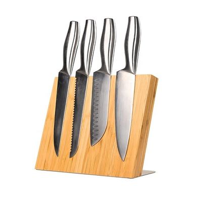 Aceito OEM ODM Bamboo Magnético Stand Bloco de faca magnética para utensílios de cozinha Mais
