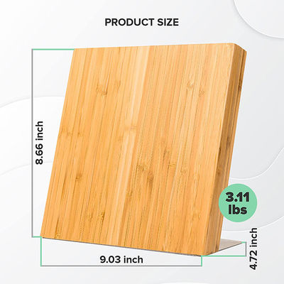 Aceito OEM ODM Bamboo Magnético Stand Bloco de faca magnética para utensílios de cozinha Mais