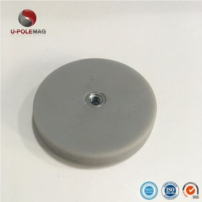 Magnético revestido de borracha de pot Neodímio Magnético de borracha D36 * 6mm-M6 Permanente Punching potente