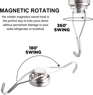Magnetos de neodímio reforçados, gancho magnético forte e durável com revestimento de níquel