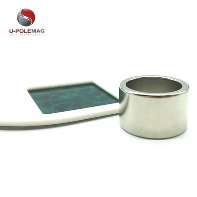 Magnético de anel de magnetização radial de neodímio N38H personalizado OD32xID25x20mm para sensores