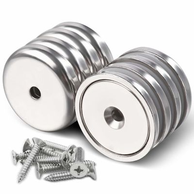 Máxima temperatura de trabalho 80 °C 35 LB Pull Power Ferrite Cup Magnets para montagem