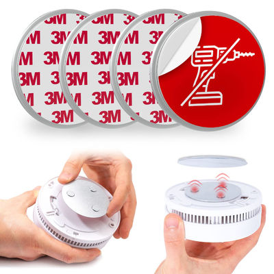 Kit de montagem de detectores de fumaça revestidos com níquel para alarmes de incêndio sem perfuração