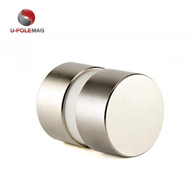 191g Peso N52 Disco de Prata Ímã Neodímio D40x20mm com Direção Axial Magnetizada