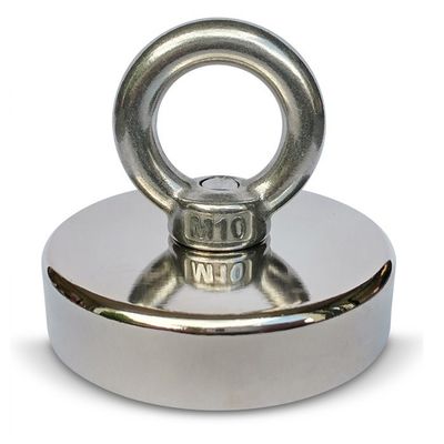 148 LBS 67 KG Força de tração Ímã POT de terras raras com fecho de olho D48mm e alta tolerância